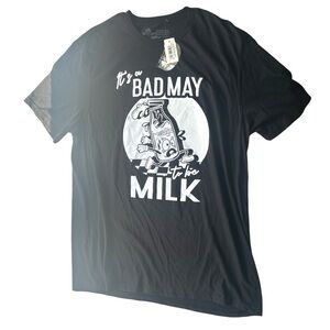 Indy 500 Unisex Black Graphic Tee Milk Design Size XL NWT